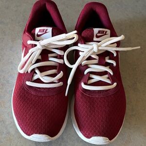 Nike Burgundy and White Running Shoes